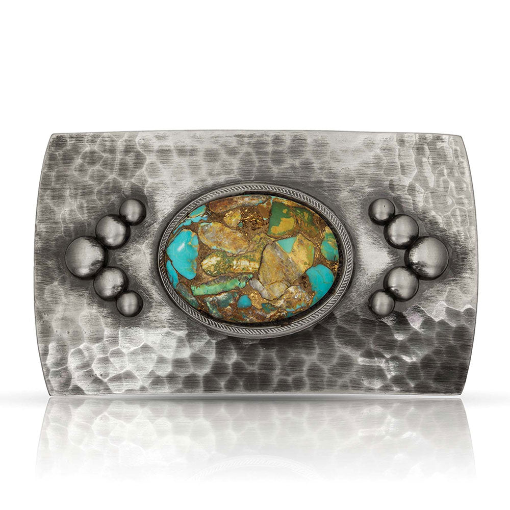 Montana River Rock Cascade Turquoise Buckle