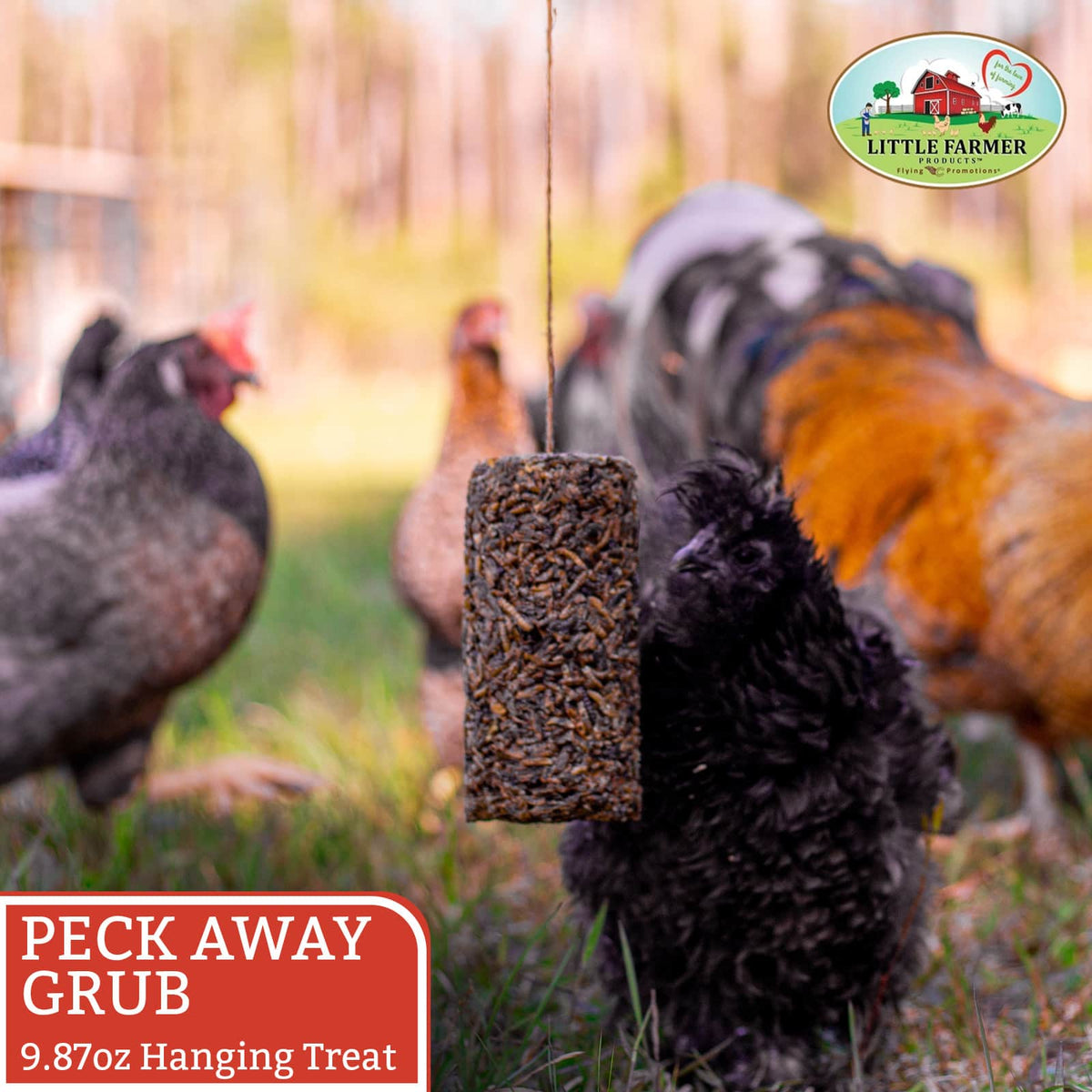 Chicken Treat on a String, Peck Away Grub, 9.87oz
