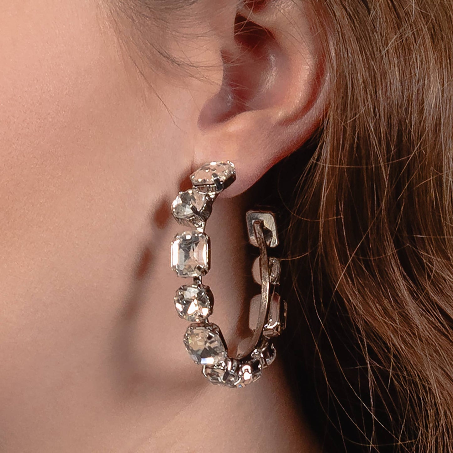 Crystal Hoop Earrings