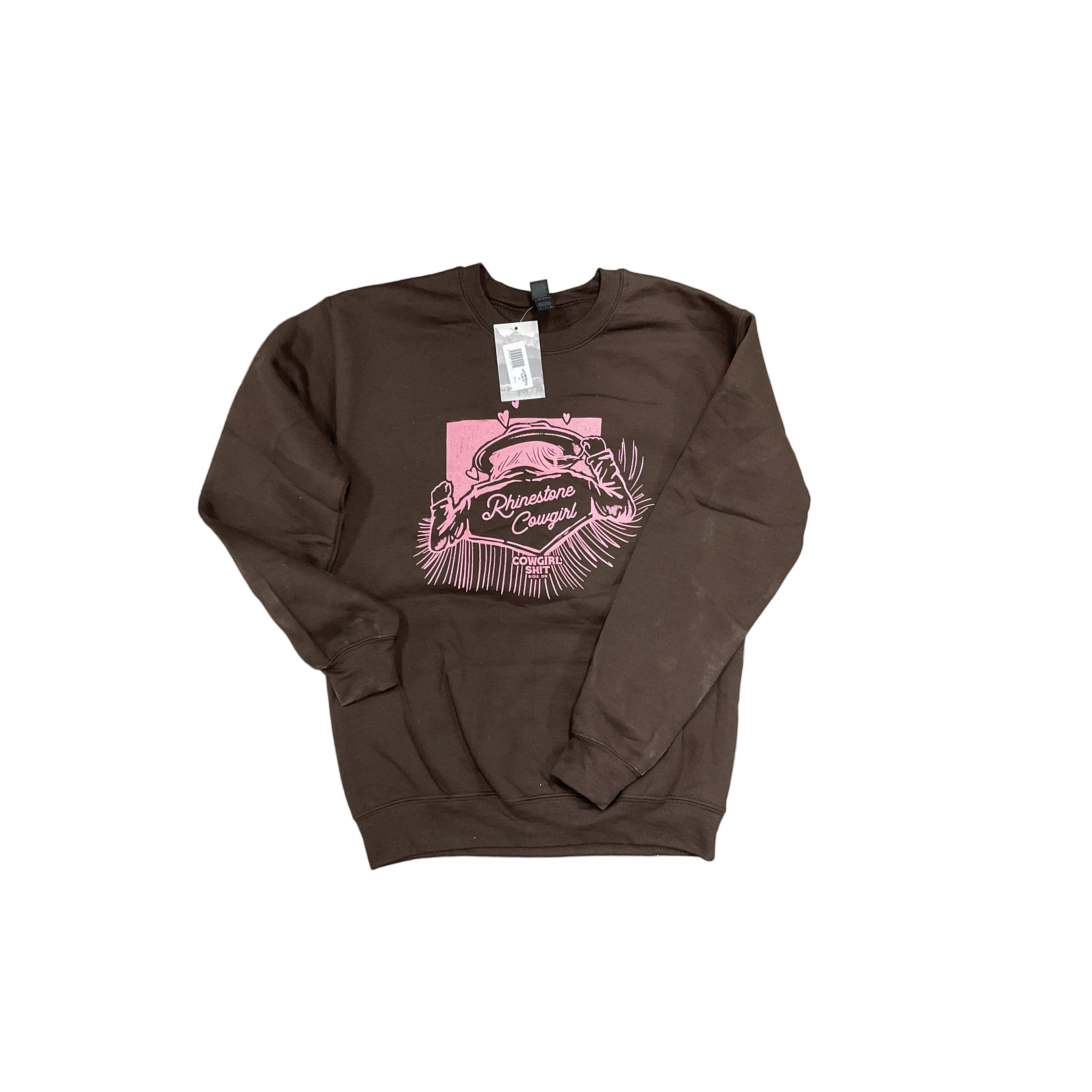 Cowboy Sh*t Crewneck Sweatshirt, Chocolate 265