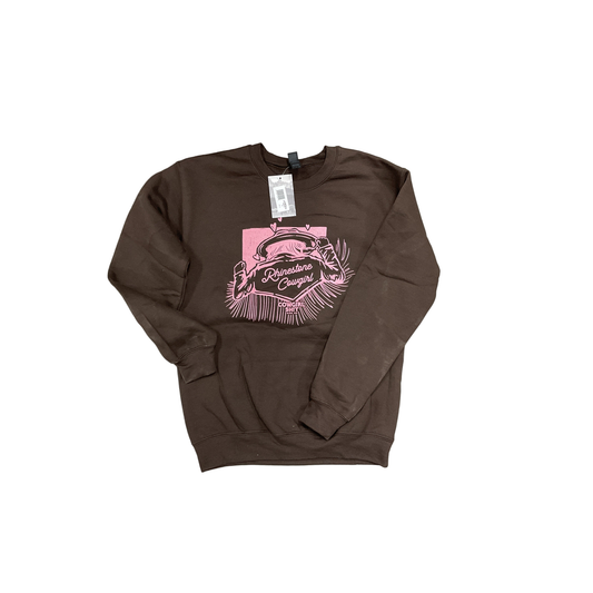 Cowboy Sh*t Crewneck Sweatshirt, Chocolate 265