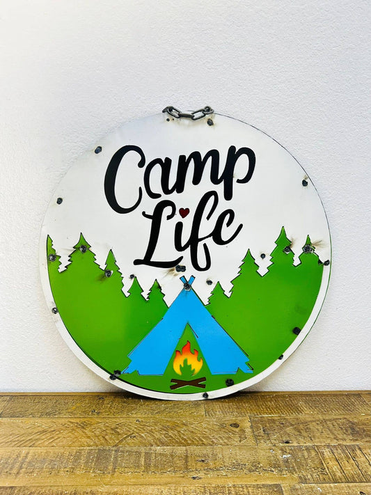 Metal Wall Sign, Camp Life - 8.18