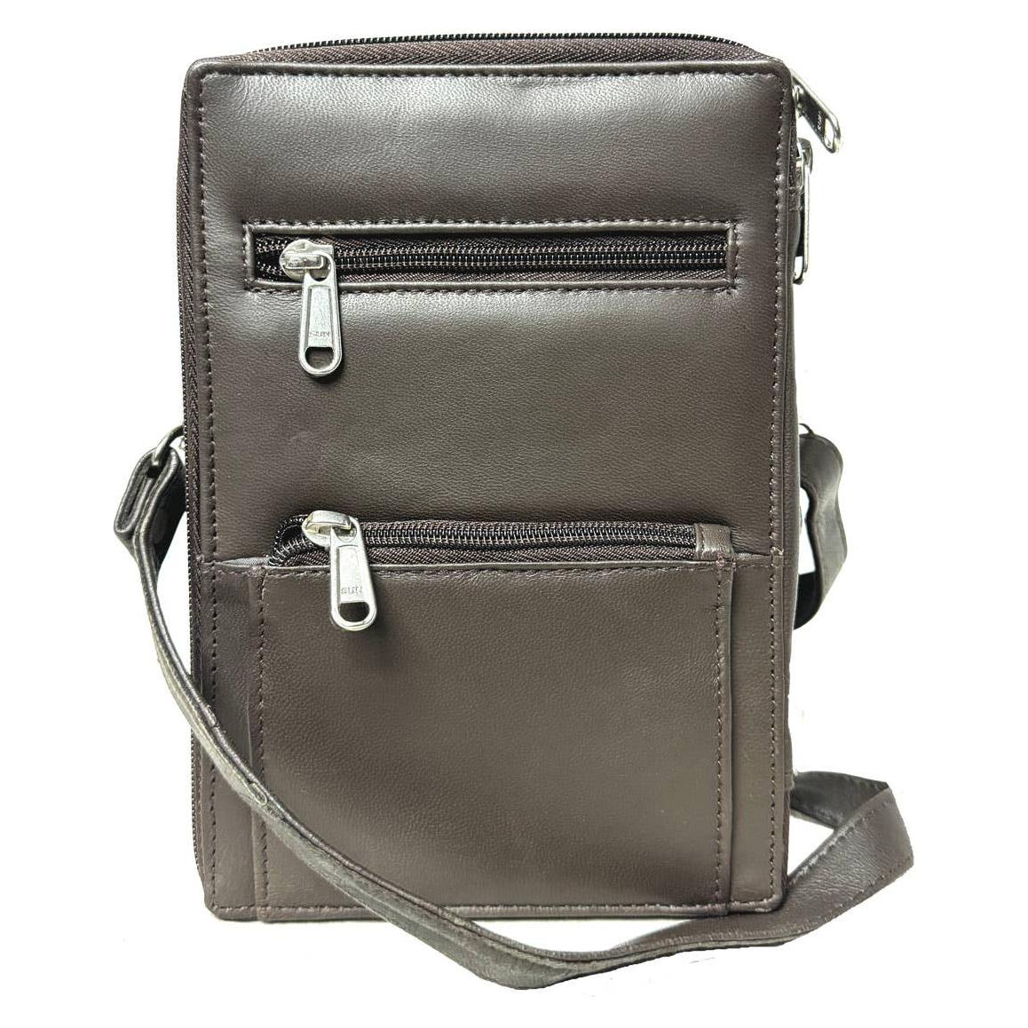 IGI CANADA - Genuine Leather Shoulder Messenger Organizer Bag # 3118