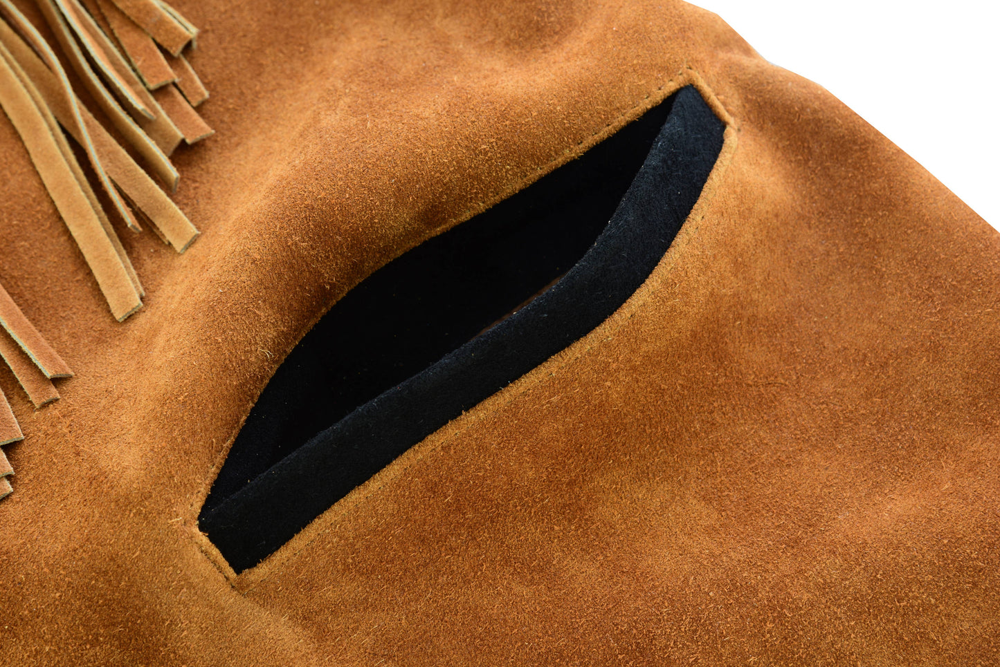 Suede Leather Vest with Fringes