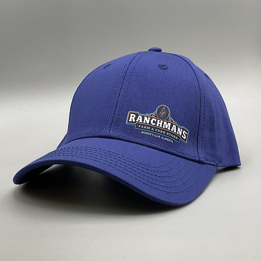 Ranchmans - Blue With Printed Logo Velcro Back Men’s Ball Cap