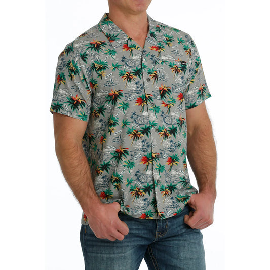 Men’s Cinch Palm Tree Print Short Sleeve