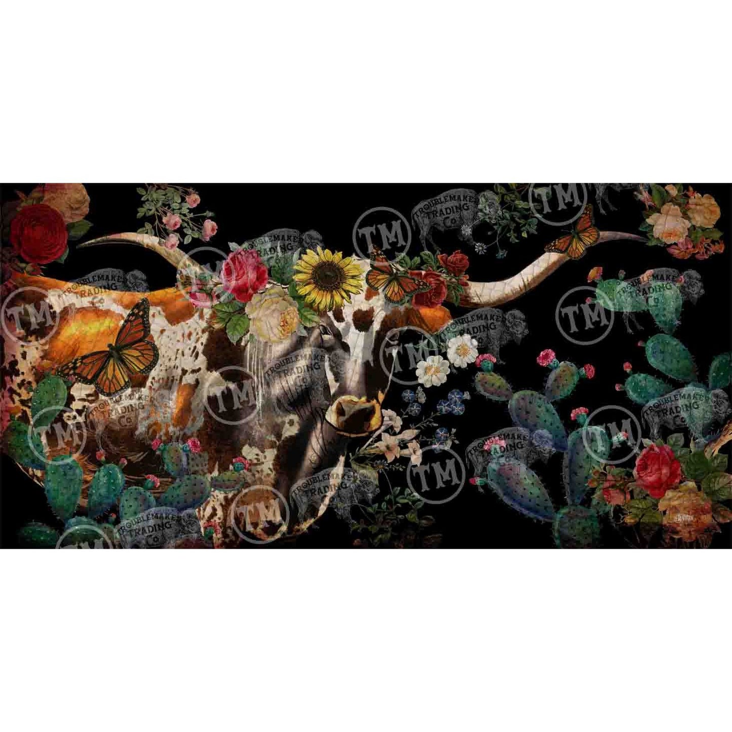 Longhorn - 18" x 36" Large Rectangle Artwork