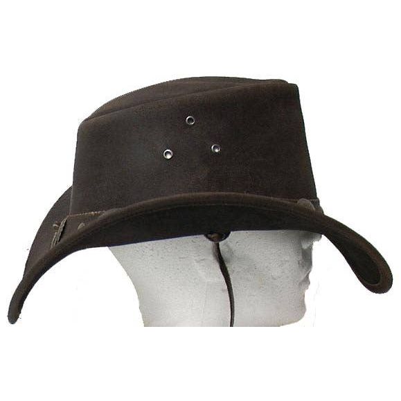 Genuine Leather Western Cowboy Hat Brown #2695