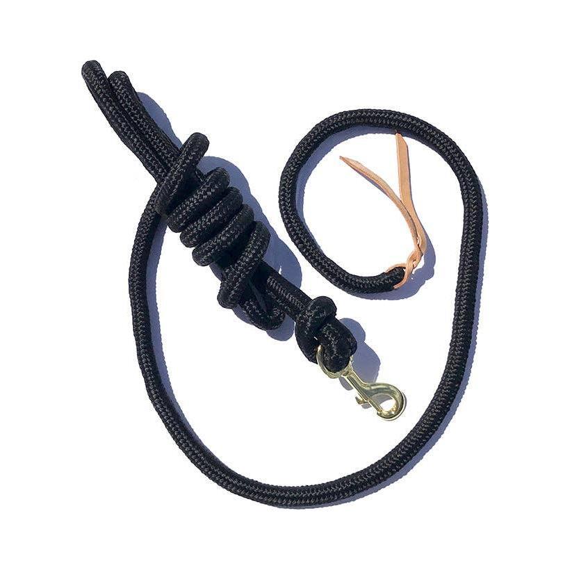 Smart Horse Gear - 5/8" Poly Cowboy Lead 9' w/ Brass Plated Bolt Snap and Leather Popper