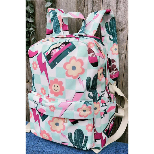 Strike, Floral, Cactus Printed Kids Backpack