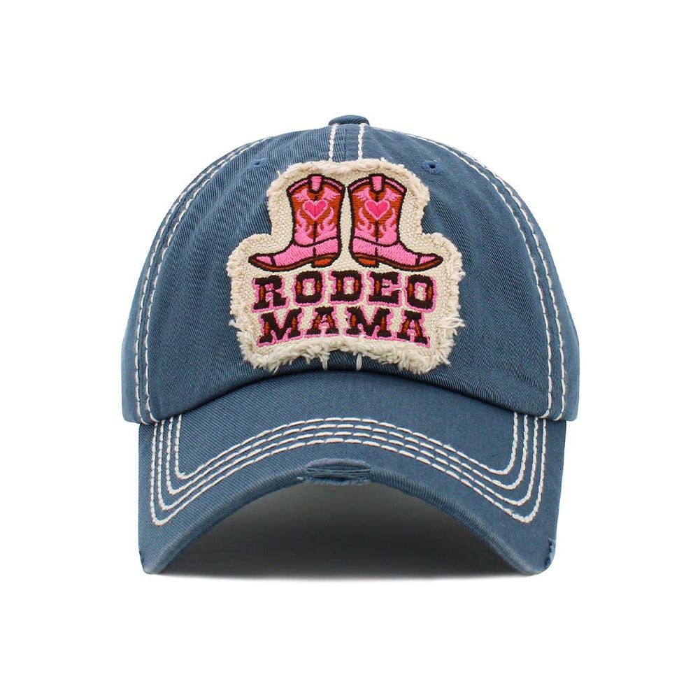 RODEO MAMA Washed Vintage Baseball Cap
