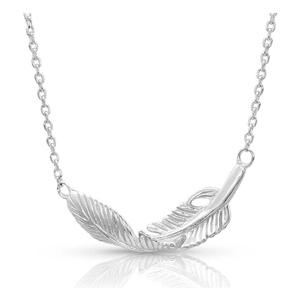 Montana Silversmiths Turning Feather Pendant Necklace