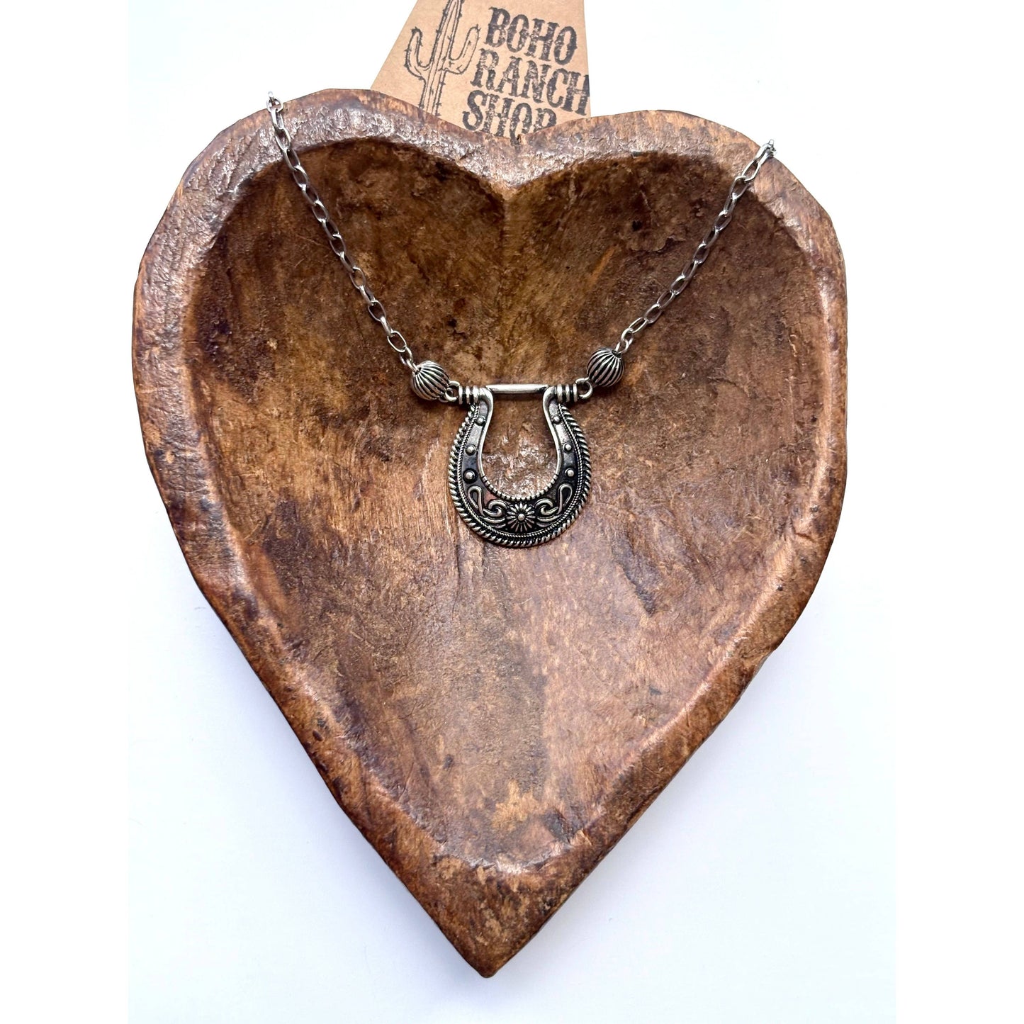Western Horseshoe Pendant Necklace