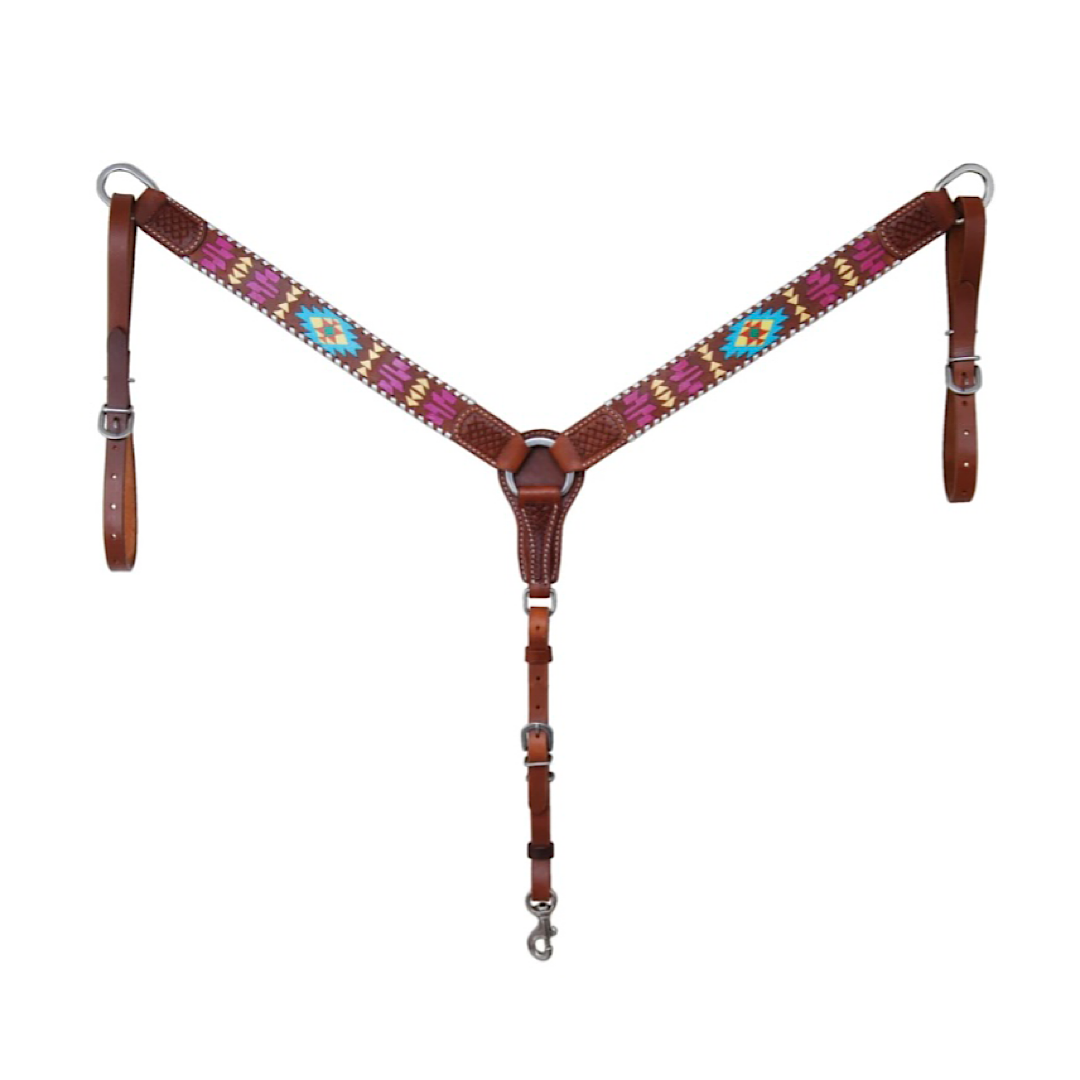 Rafter T - Painted Aztec Collection Breast Collar RTRC BC6107