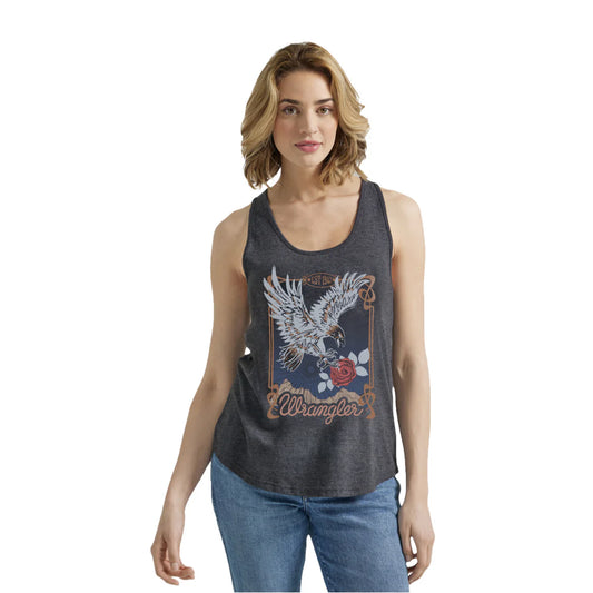 Women’s Wrangler Retro Graphic Grey Tank Top