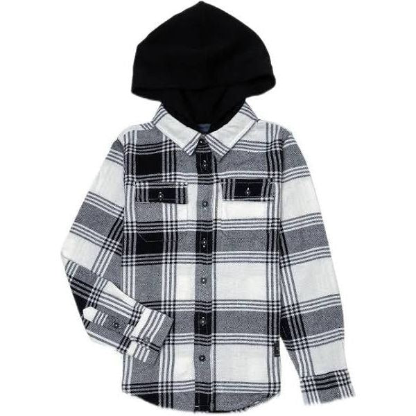 Silver Jeans CO. Boys Flannel With Hood