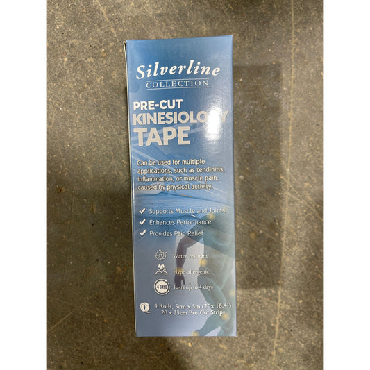 Silverline Collection Pre-Cut Kinesiology Tape 4 rolls