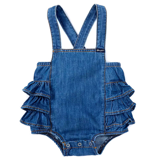 112346594 Girls Denim Sleeveless Romper