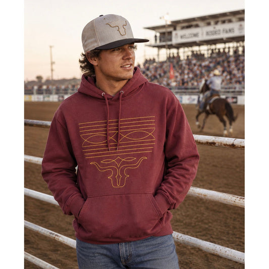 RanchRag's Longhorn Stitch Hoodie