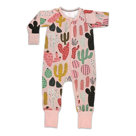 Good Luck Sock - Cacti, Pink Baby Pajamas