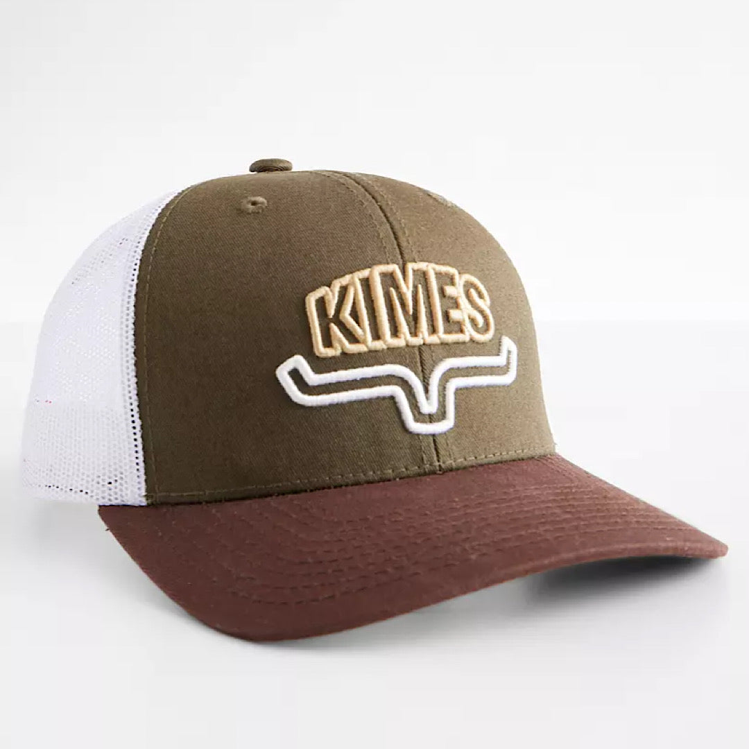 Kimes - Munson Army Green Brown & White Snap Back Men’s Ball Cap