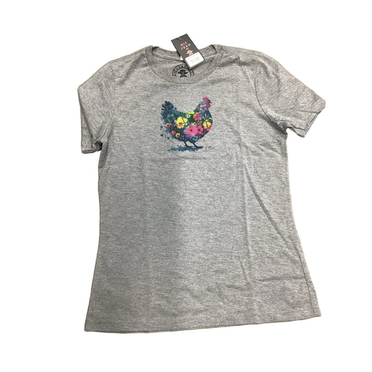 Tin Haul Ladies T-Shirt Chicken Print 10-039-0501-0960