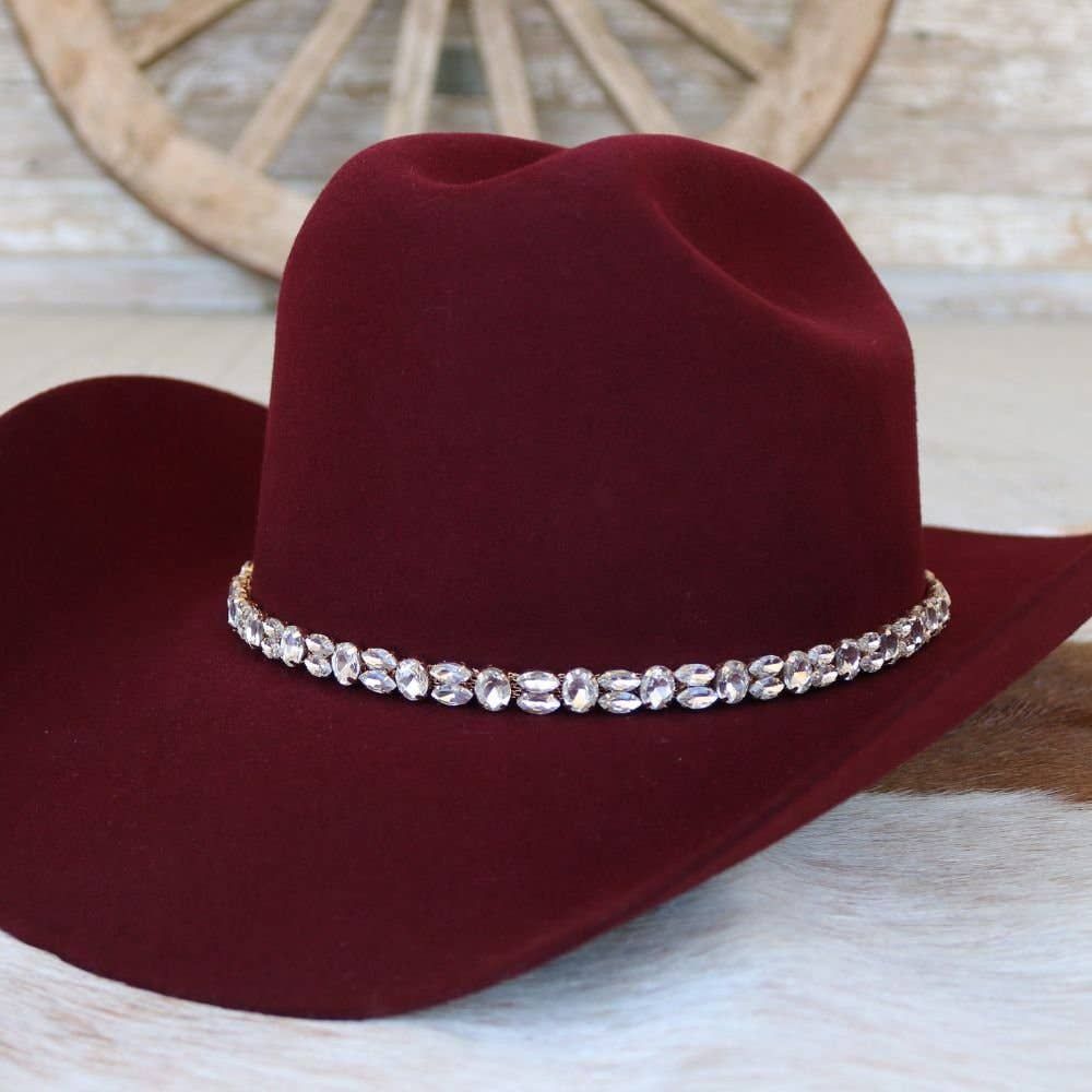 Willow Lane Hat Co. - Rose Gold Rhinestone Bling Hat Band - The Kate