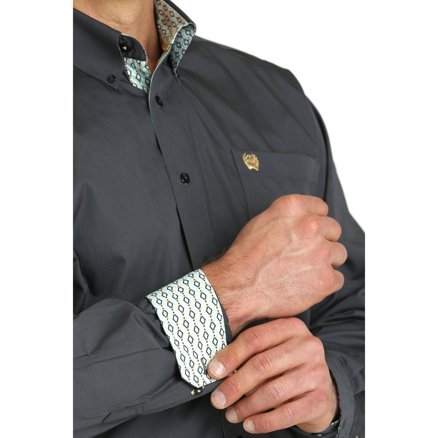 Men’s Cinch Charcoal Button Up Long Sleeve