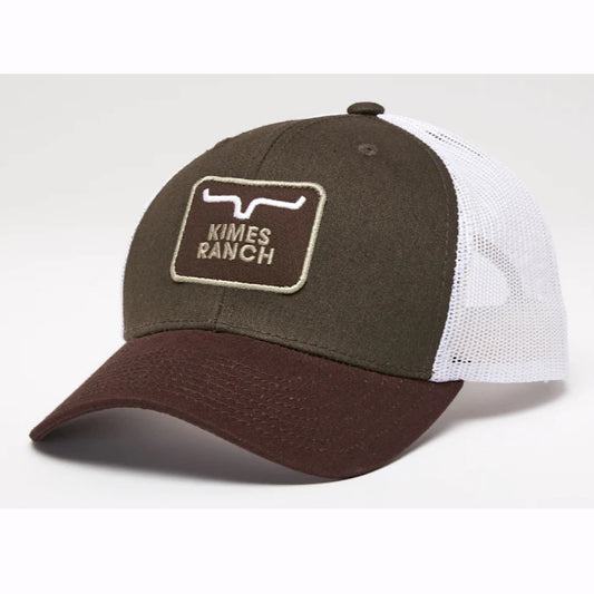 Kimes - Gilroy Army Green Brown & White Snap Back Men’s Ball Cap