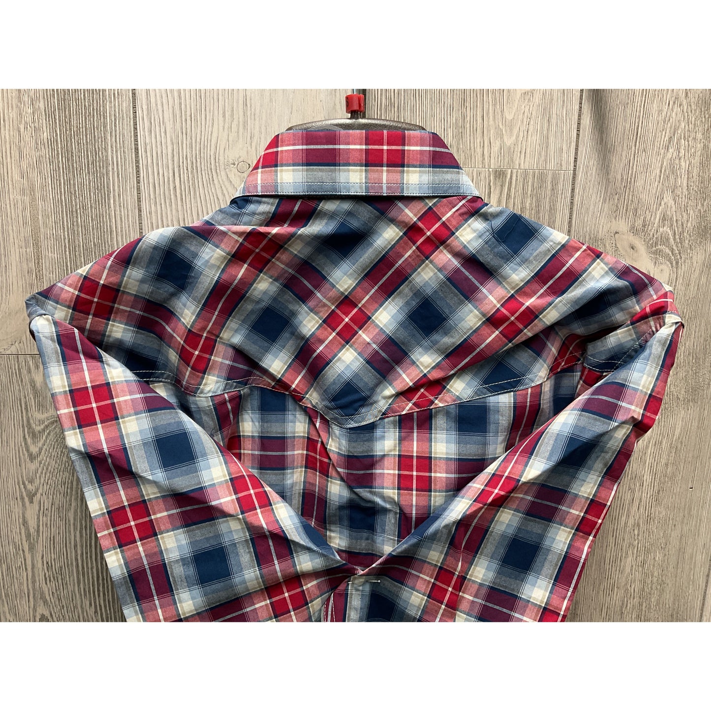 Roper Men’s Snap Shirt, Red Plaid 03-01-278-3019