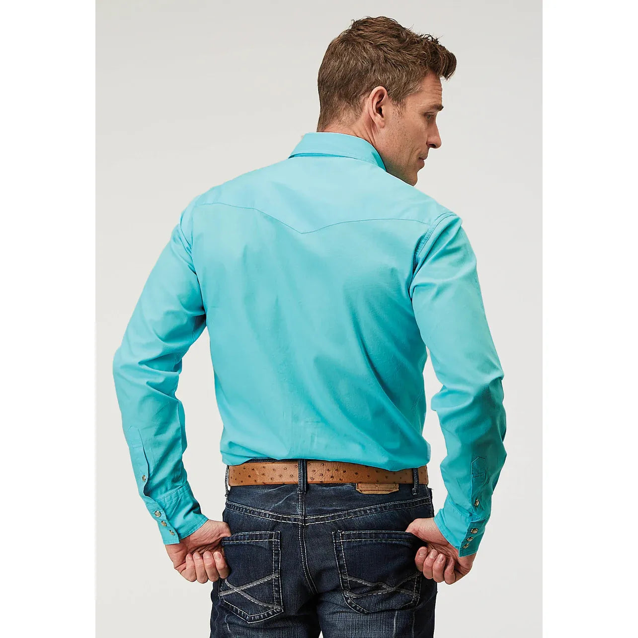 Roper Men’s Western Shirt - Long Sleeve Poplin Snap