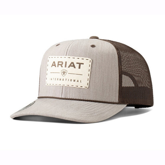 Ariat - Tan & Brown With Ariat Suede Logo Patch Snap Back Men’s Ball Cap A300082908