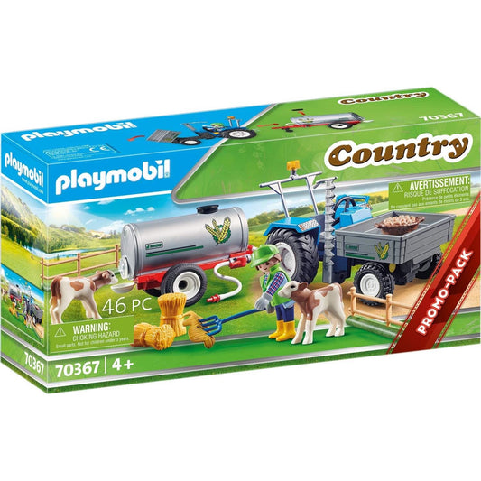 Playmobil - Loading Tractor With Water Tank Set 70367