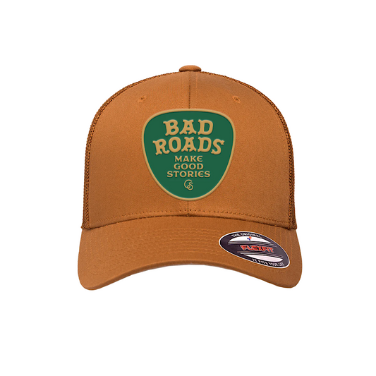 Cowboy Sh*t - Bad Roads Make Good Stories Caramel Brown Snap Back Men’s Ball Cap