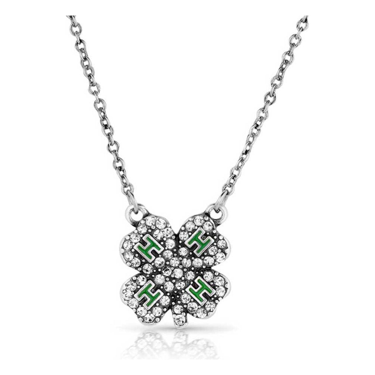 Sparkling 4-H Clover Necklace