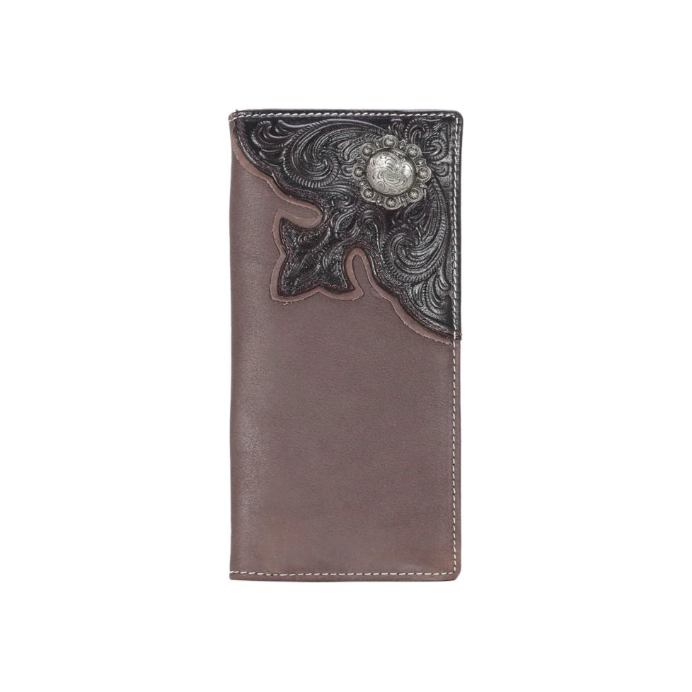 Montana West Men’s Rodeo Wallet Dark Brown w/ Medallion