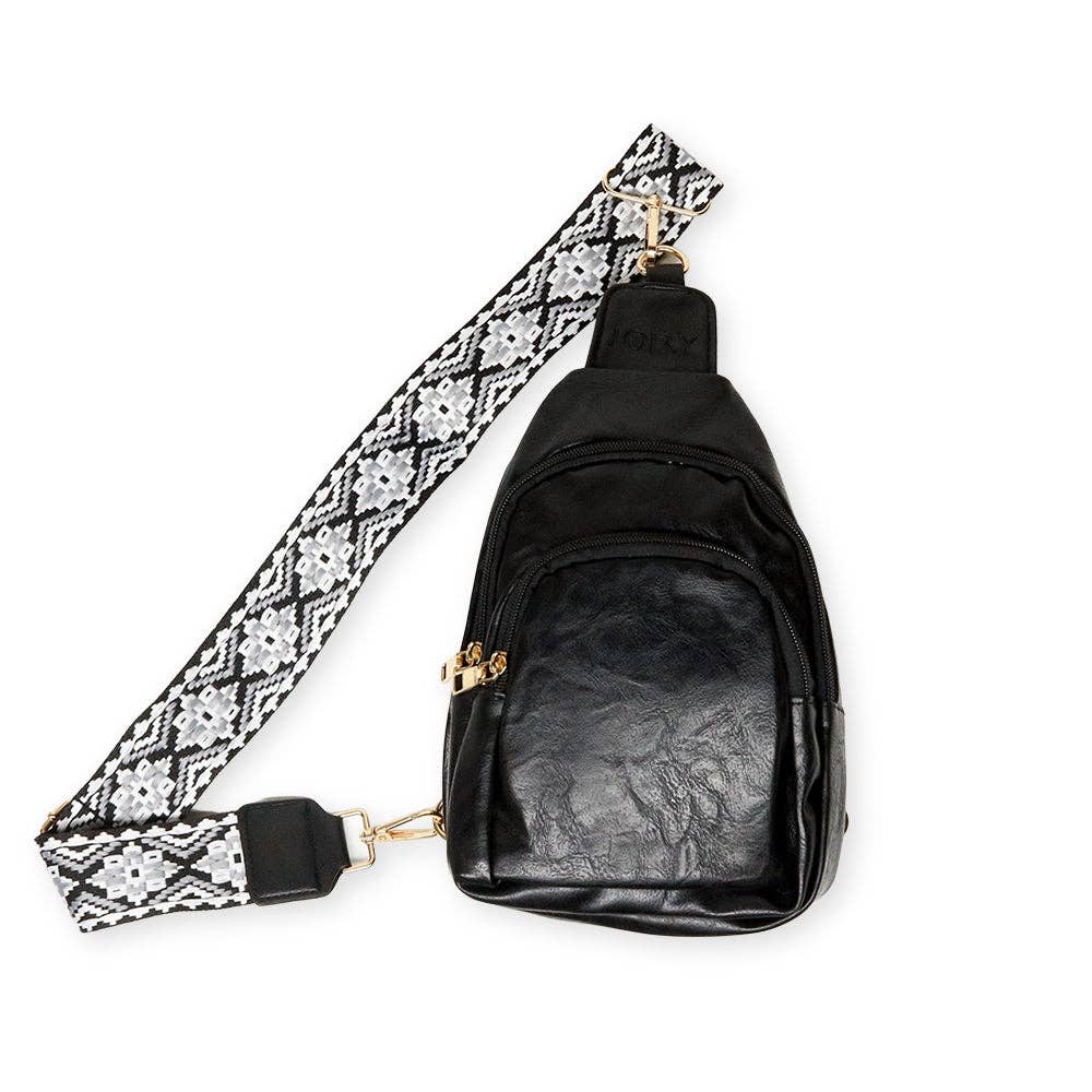 Rebeca Crossbody Sling Bag - Midnight Black