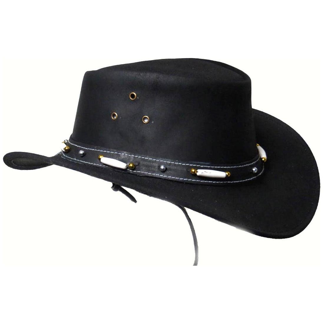 IGI CANADA - Genuine Cowhide Leather Western Cowboy Hat- BLACK # 2697