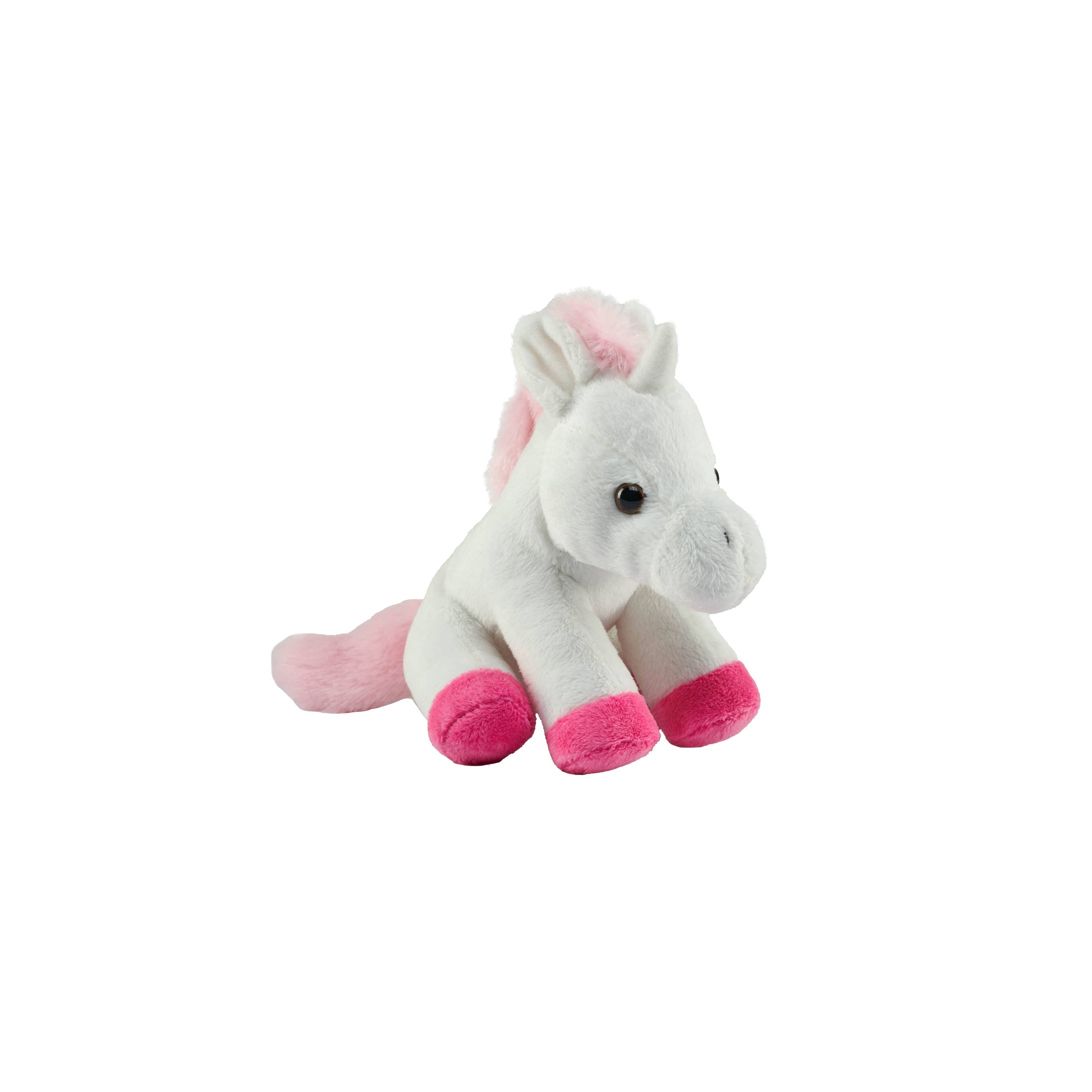 Pocketkins-ECO-Unicorn White Stuffed Animal 5"