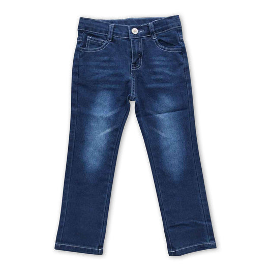 Embroidery Pockets Denim Pants Western Baby Kids Jeans
