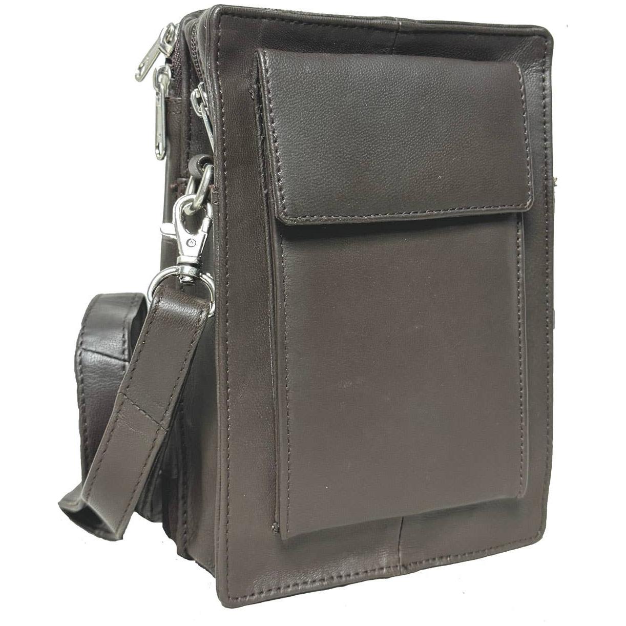 IGI CANADA - Genuine Leather Shoulder Messenger Organizer Bag # 3118