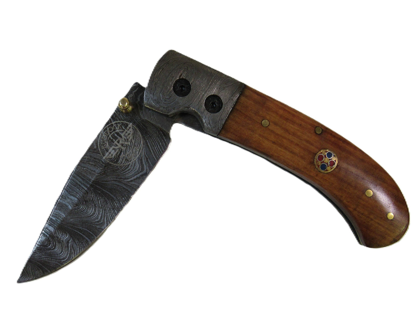 Kentucky Slugger Folding Knife - Damascus Steel