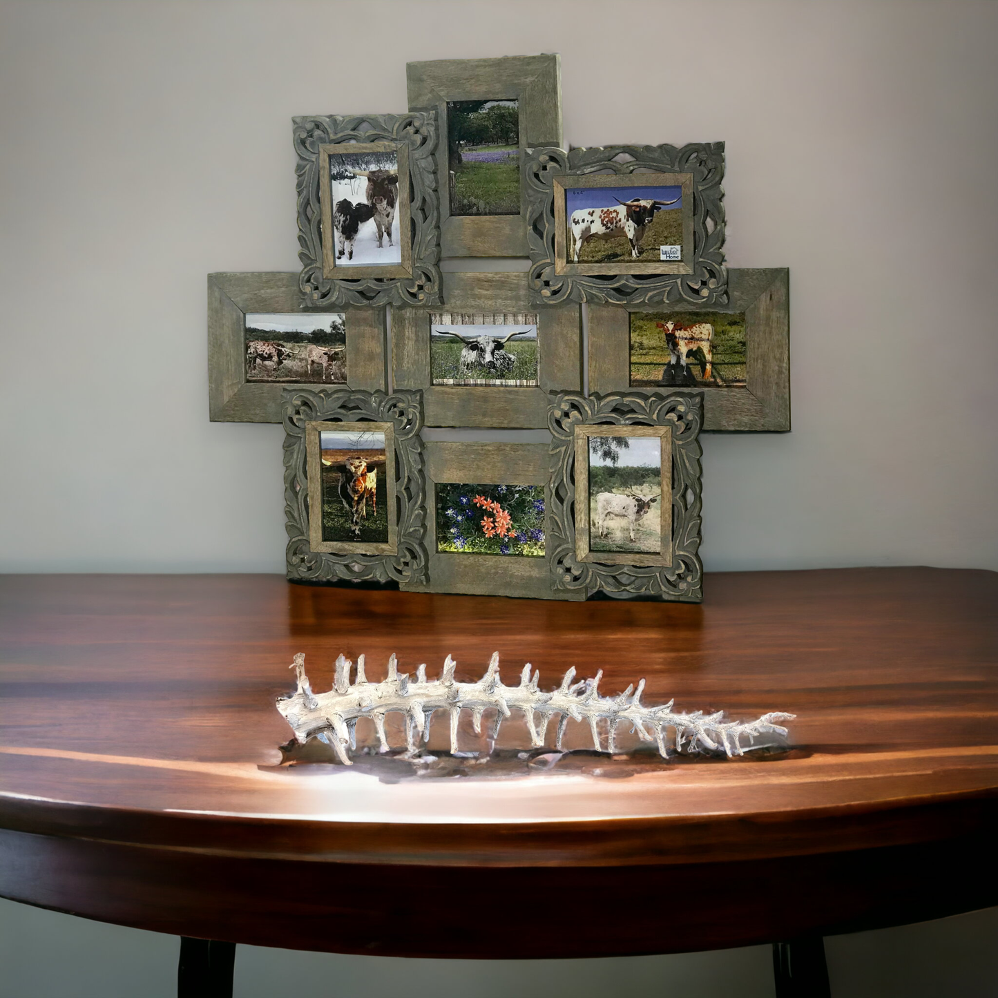 Royal Orleans Wood 9 Photo Frame Wall Collage-Christmas