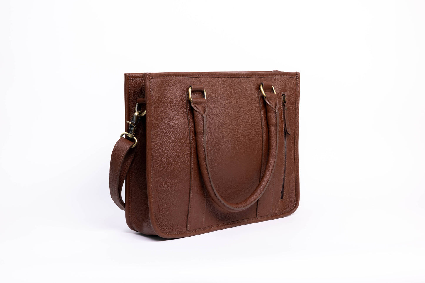 Brown Leather Hair-On-Hide Tote Bag ABHB 18-25215