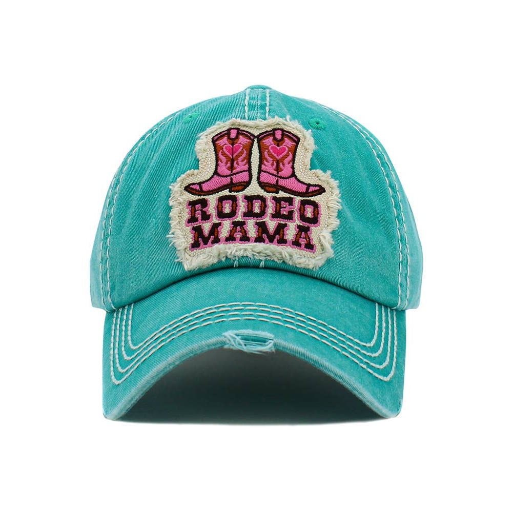 RODEO MAMA Washed Vintage Baseball Cap