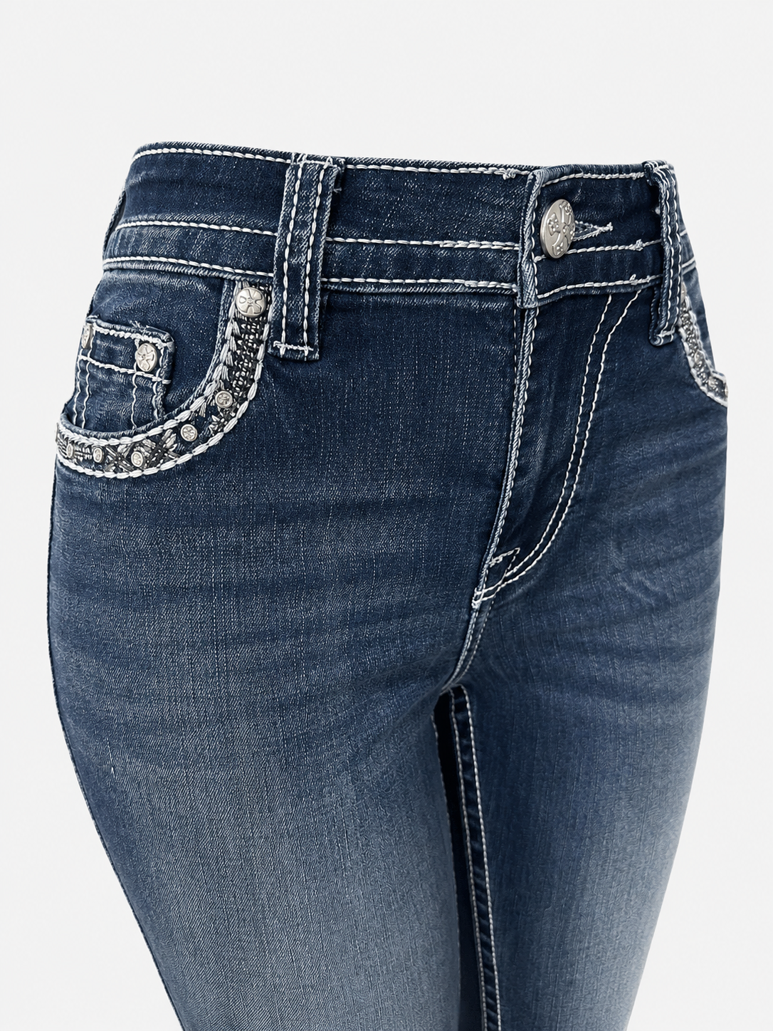 Skull Ridder Jeans, Ladies, Mid Rise, Bootcut, ROCK AND ROLL