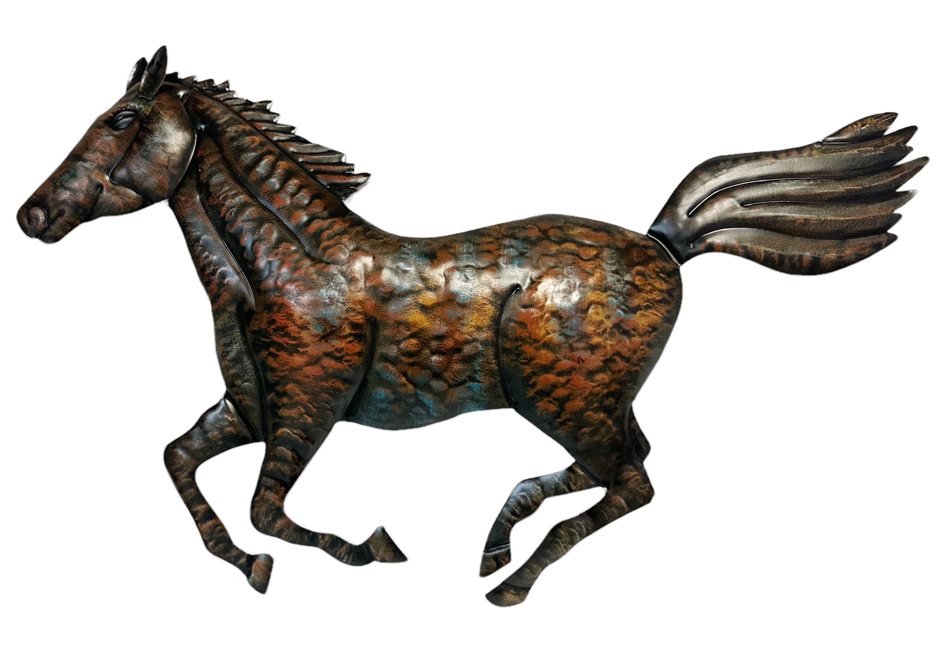 Southwestern Patina Brown Horse Rustic Decorative Wall Décor