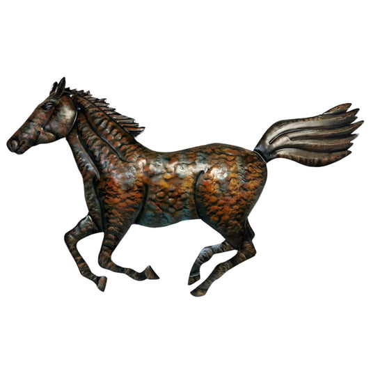 Southwestern Patina Brown Horse Rustic Decorative Wall Décor