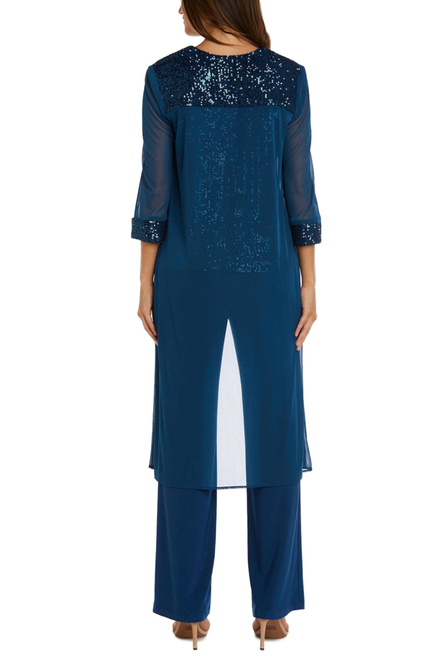 RM Richards Sequined Formal 3-Piece Pants Suit