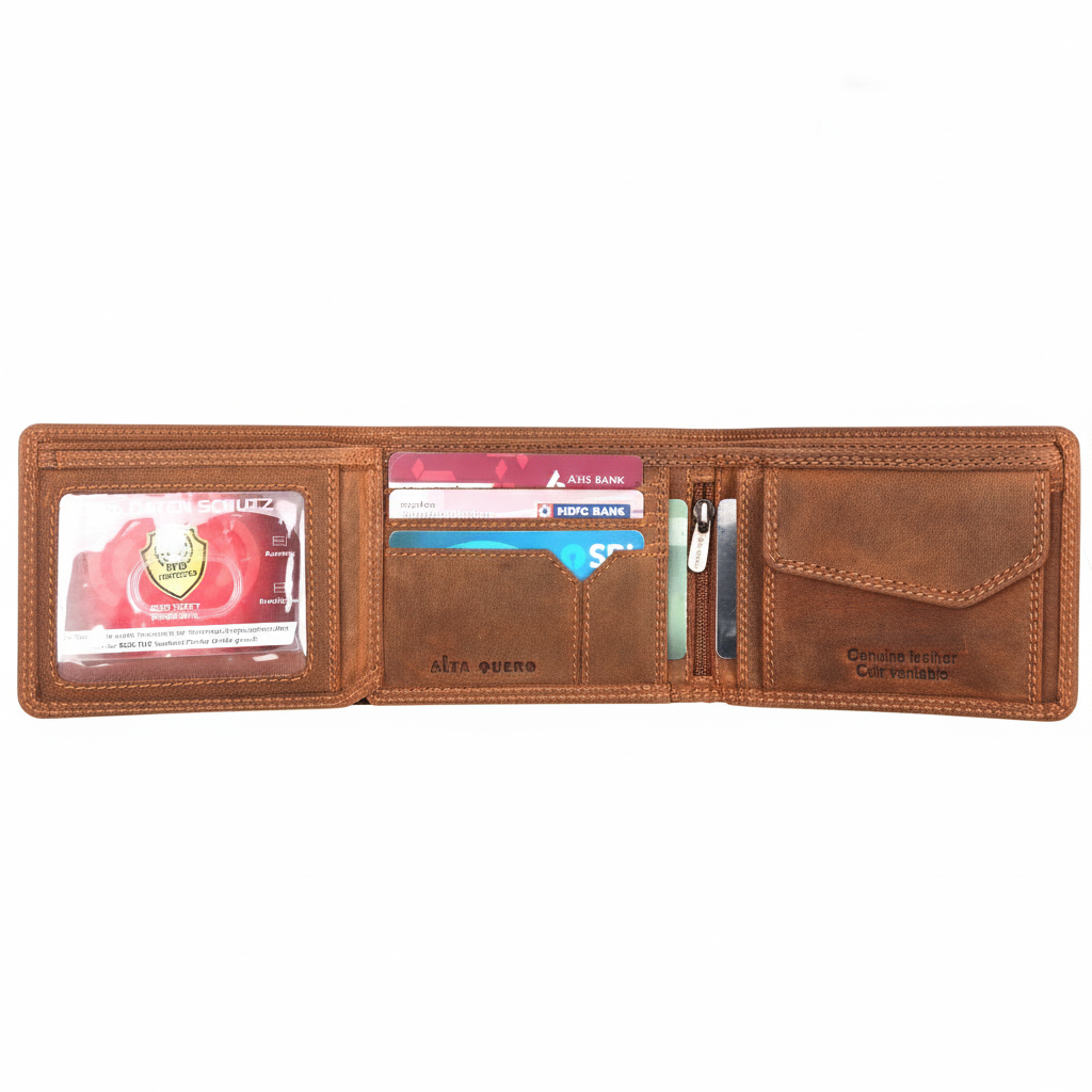 Genuine Leather Men's Wallet RFID – Brown 255